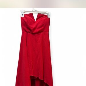 Red High low dress